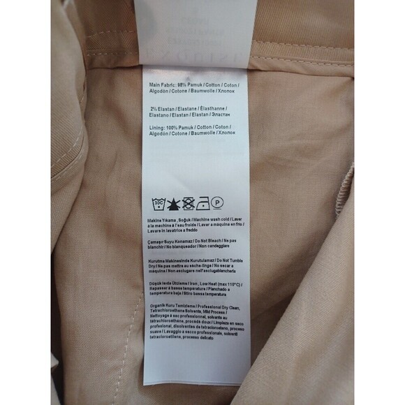 Anthropologie Exquise NWT high rise rolled hem pleated chino pants S minimalist - Picture 10 of 15